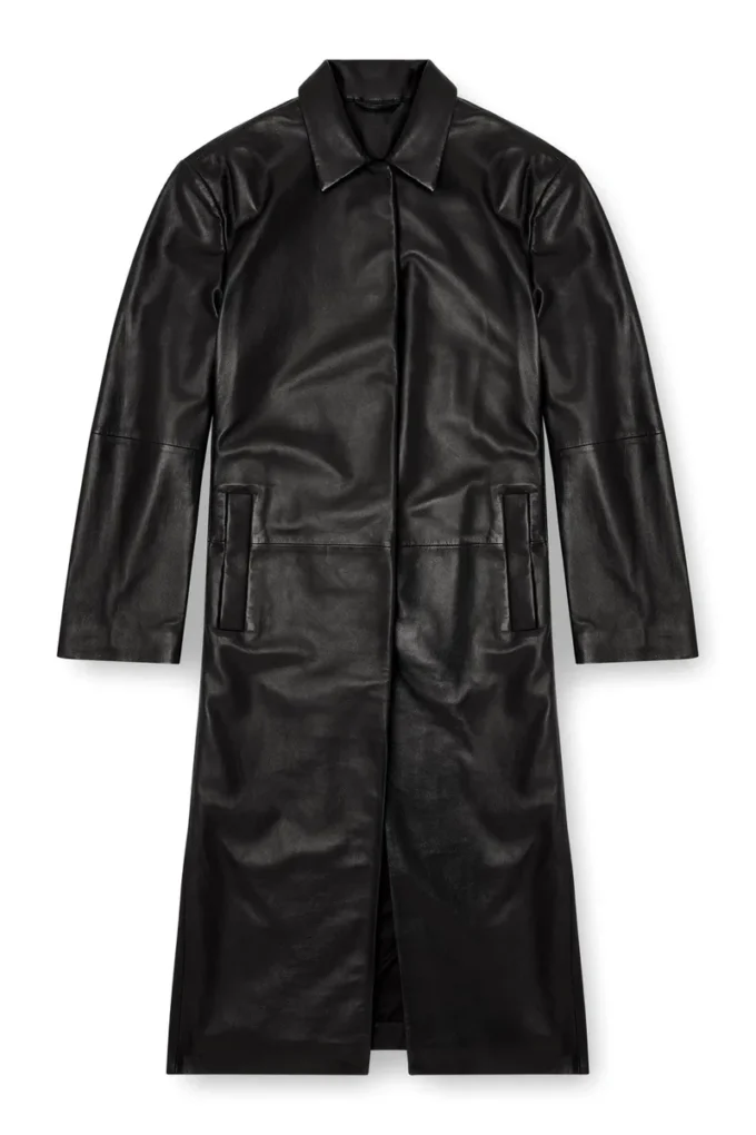 l-ancelot Manteau long matelassé en cuir