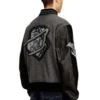 l-arry-cp Veste universitaire en laine et cuir
