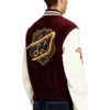 l-arry-cp Veste universitaire en laine et cuir