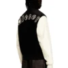 l-arry-wrd Blouson aviateur en laine mélangée et cuir