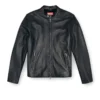 l-carver Veste de motard en cuir avec logo en relief