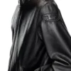 l-carver Veste de motard en cuir avec logo en relief