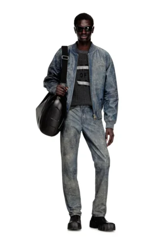 l-cobb Blouson aviateur en cuir traité