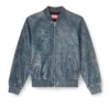 l-cobb Blouson aviateur en cuir traité