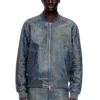 l-cobb Blouson aviateur en cuir traité
