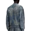 l-cobb Blouson aviateur en cuir traité