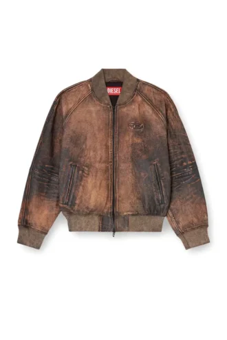 l-cobb-fem Blouson aviateur en cuir vieilli