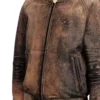 l-cobb-fem Blouson aviateur en cuir vieilli