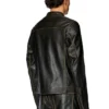 l-cobbe Veste motard en cuir froissé
