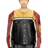 l-coug-20th Veste en cuir avec détails patch