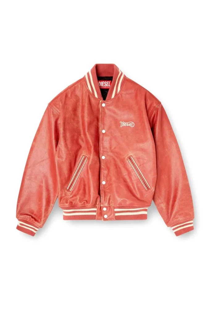 l-difordi-20th Blouson aviateur en cuir avec logo Diesel