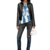 l-egrad Veste en cuir vieilli