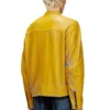 l-evert-a Veste de motard en cuir traité avec logo délavé