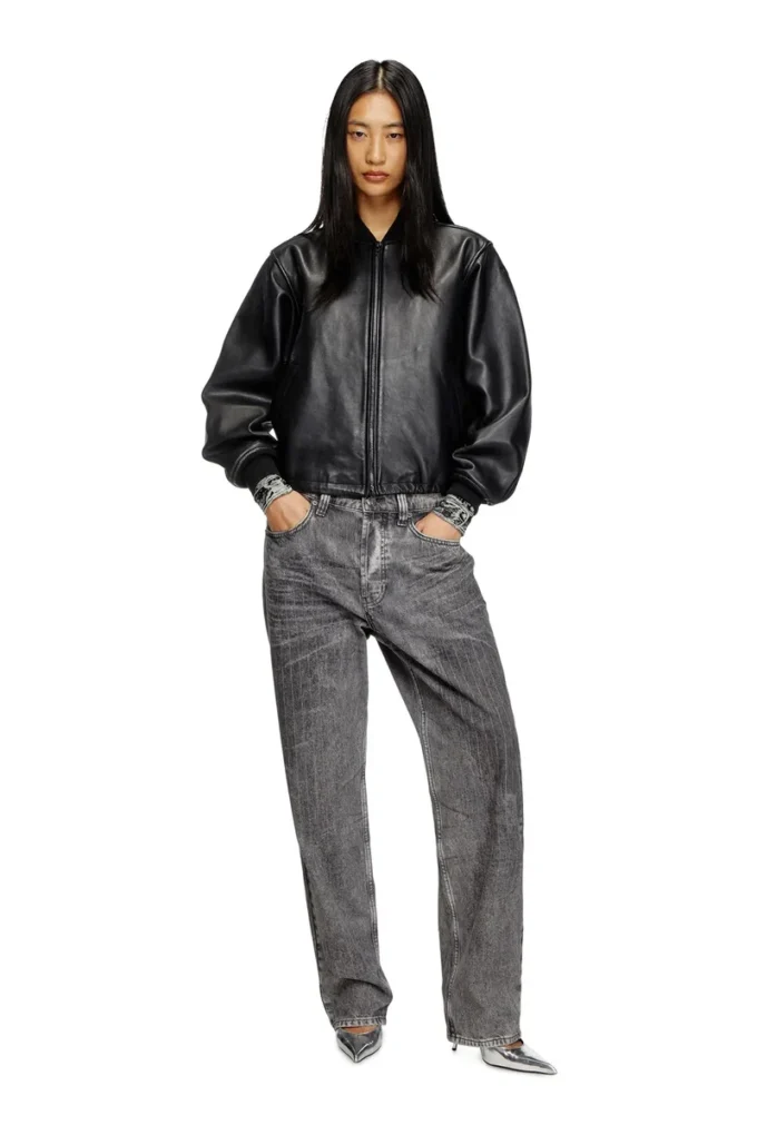l-ilyan Blouson aviateur en cuir