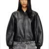 l-ilyan Blouson aviateur en cuir