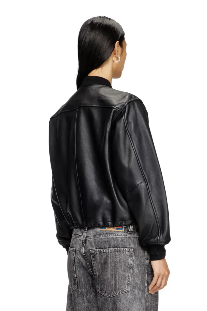l-ilyan Blouson aviateur en cuir