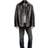 l-jess Veste en cuir rembourrée