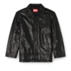 l-jess Veste en cuir rembourrée
