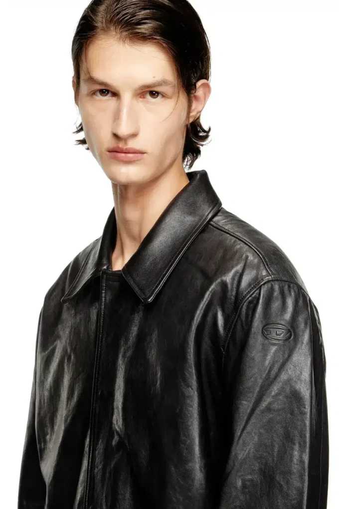 l-jess Veste en cuir rembourrée