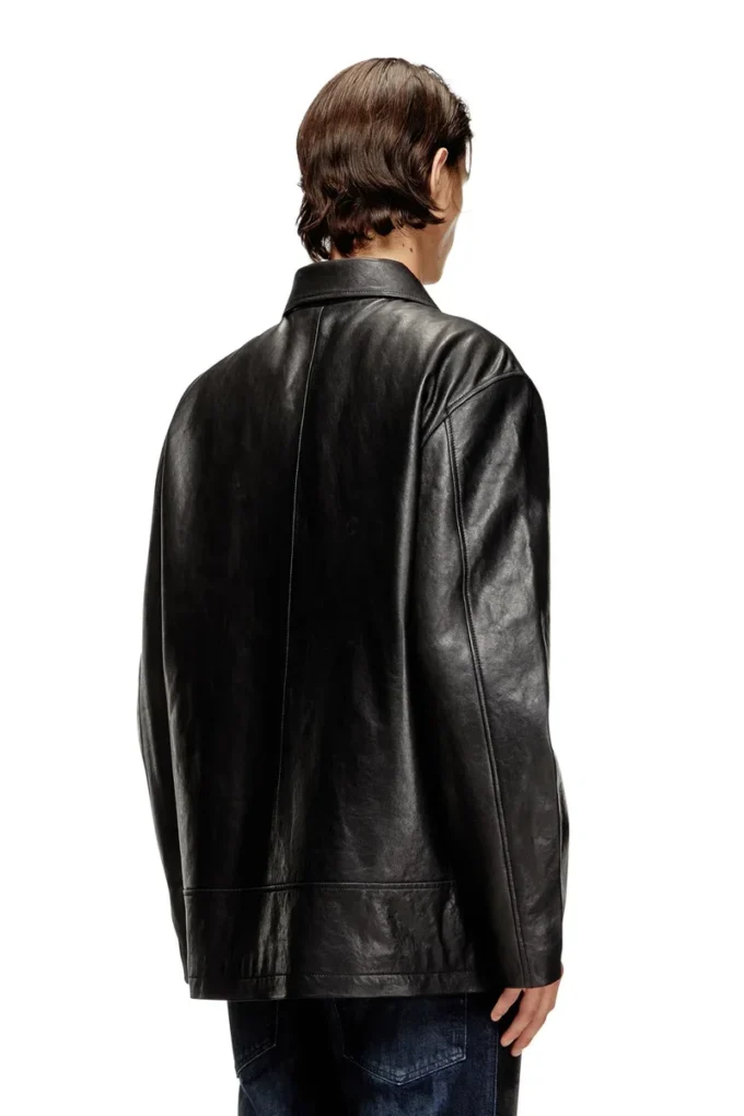 l-jess Veste en cuir rembourrée