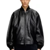 l-khat Blouson aviateur en cuir ciré
