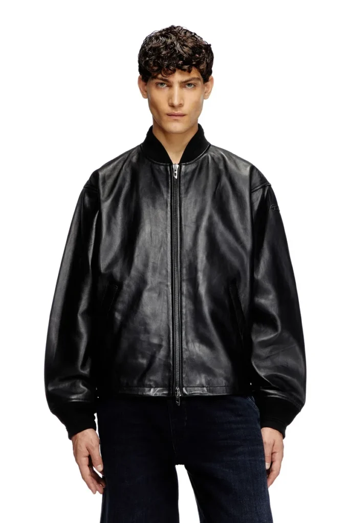 l-khat Blouson aviateur en cuir ciré