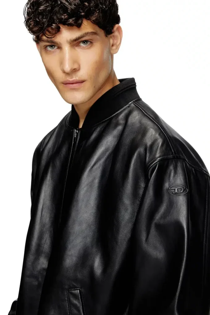 l-khat Blouson aviateur en cuir ciré