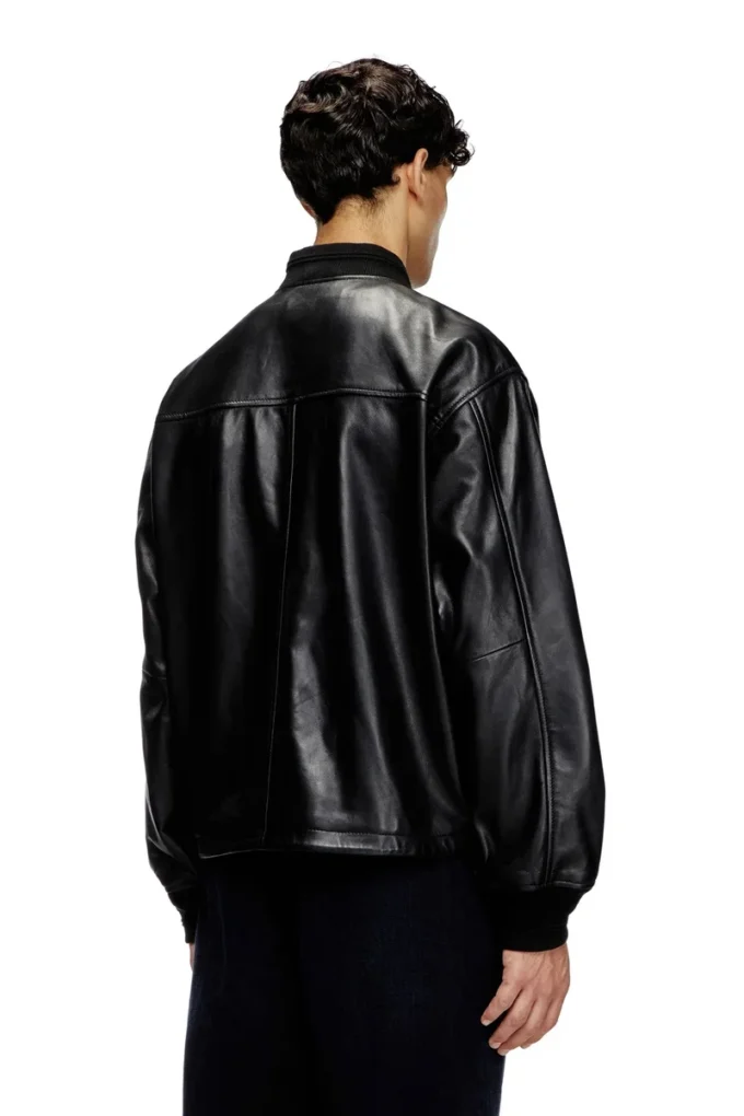 l-khat Blouson aviateur en cuir ciré