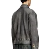 l-mayer Veste en cuir avec poches trompe-l&rsquo;œil