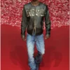 l-met Veste en cuir vieilli avec logo métallique