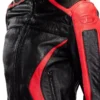 l-ovable Veste motard en cuir color block