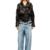 l-oys Veste ceinturée en cuir bouilli