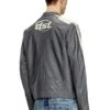 l-pop Veste motard en cuir perforé