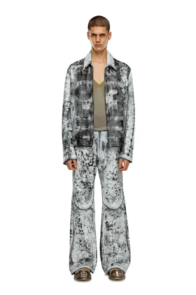 l-pylon-a Blouson en cuir traité