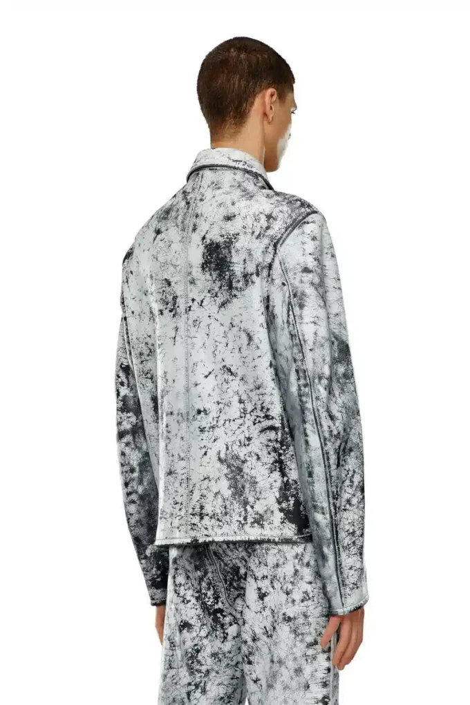 l-pylon-a Blouson en cuir traité