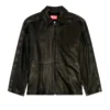 l-stoller Veste hybride en denim et cuir