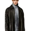 l-stoller Veste hybride en denim et cuir