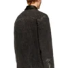 l-stoller Veste hybride en denim et cuir