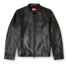 l-tad-wrd Blouson motard en cuir ciré
