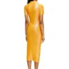 l_tina 4eva robe Robe polo en maille irisée avec imprimé lotus