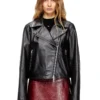 l-unatic Veste motard en cuir ciré