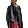 l-unatic Veste motard en cuir ciré