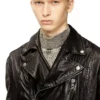 l-uncan Veste motard en cuir bouilli