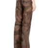 l-ysa Pantalon en cuir vieilli coupe jean