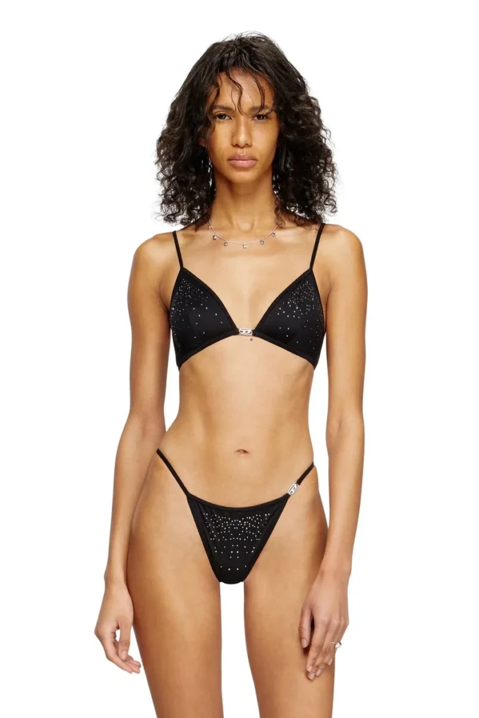 luna-dnm Soutien-gorge triangle en microfibre avec cristaux