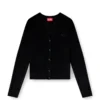 m-alima Cardigan en laine avec logo découpé