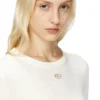 m-alinesa Pull en laine avec logo découpé