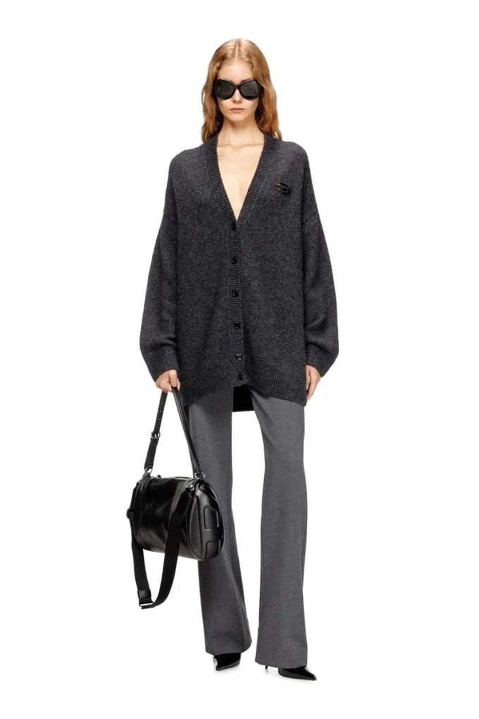 m-areela Cardigan en laine et alpaga mélangés