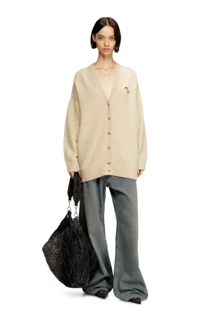 m-areela Cardigan en laine et alpaga mélangés