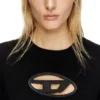 m-areesa-slim Pull en cachemire mélangé avec logo découpé